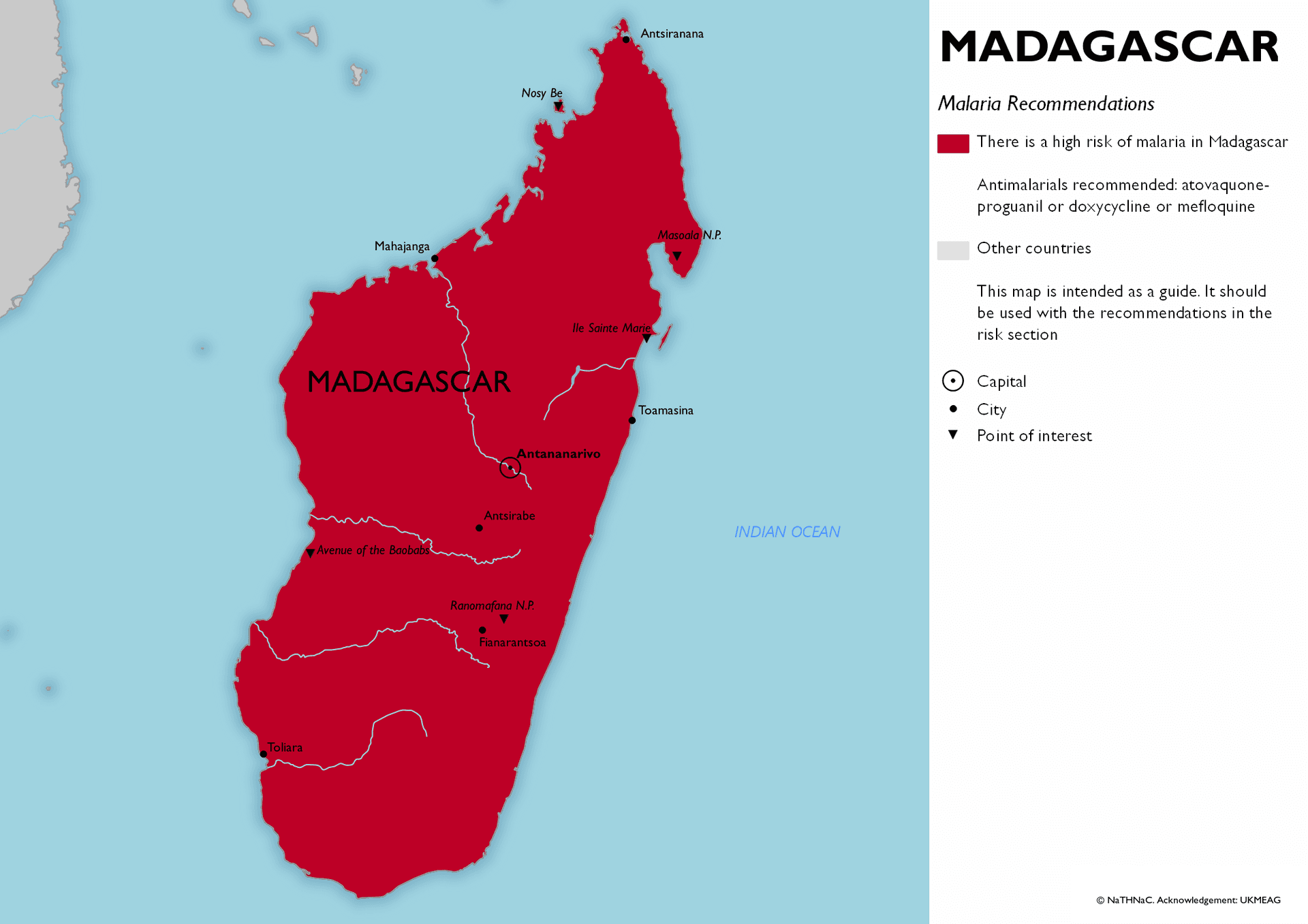 Malaria risk map for Madagascar