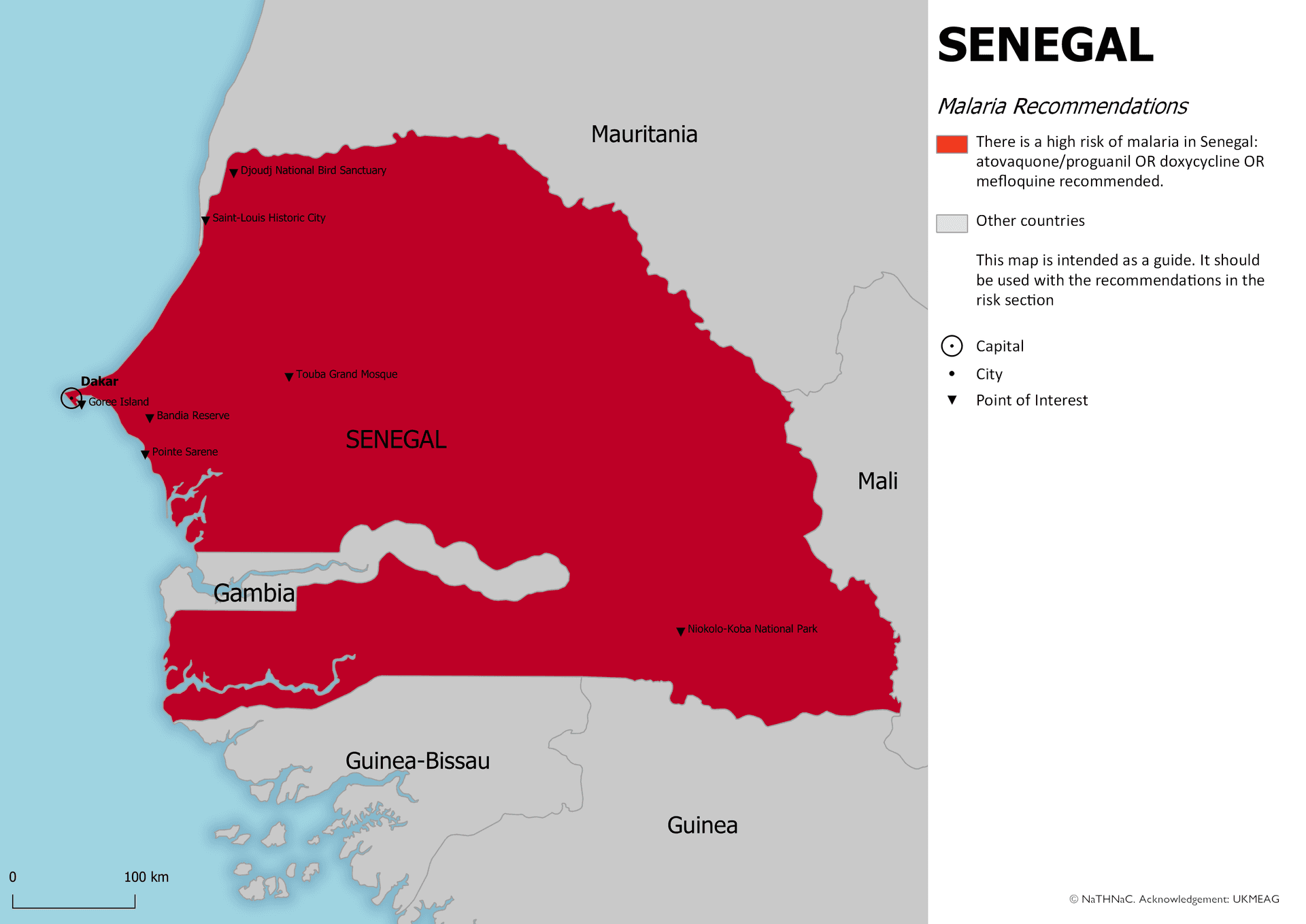Malaria risk map for Senegal