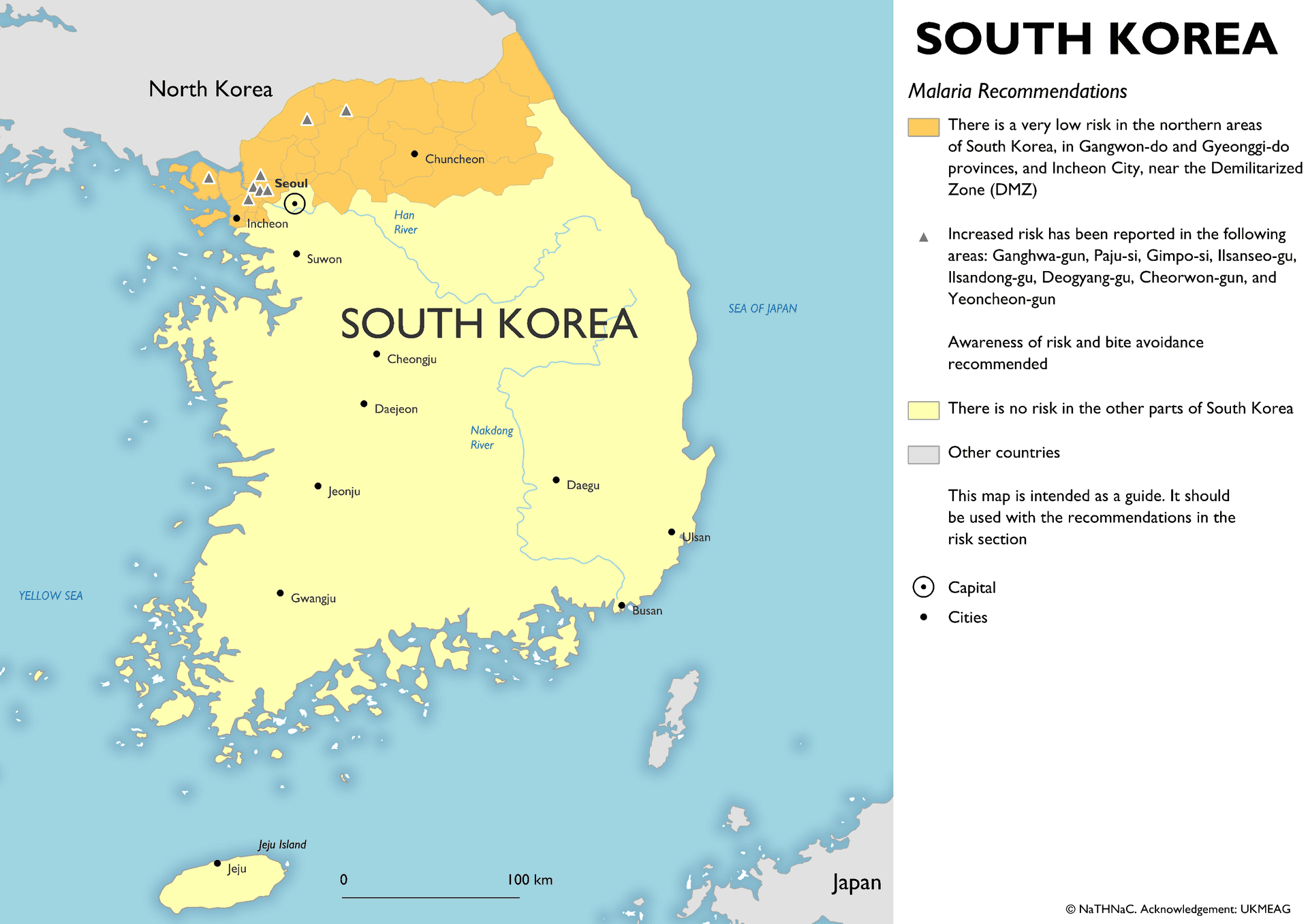 Malaria risk map for South