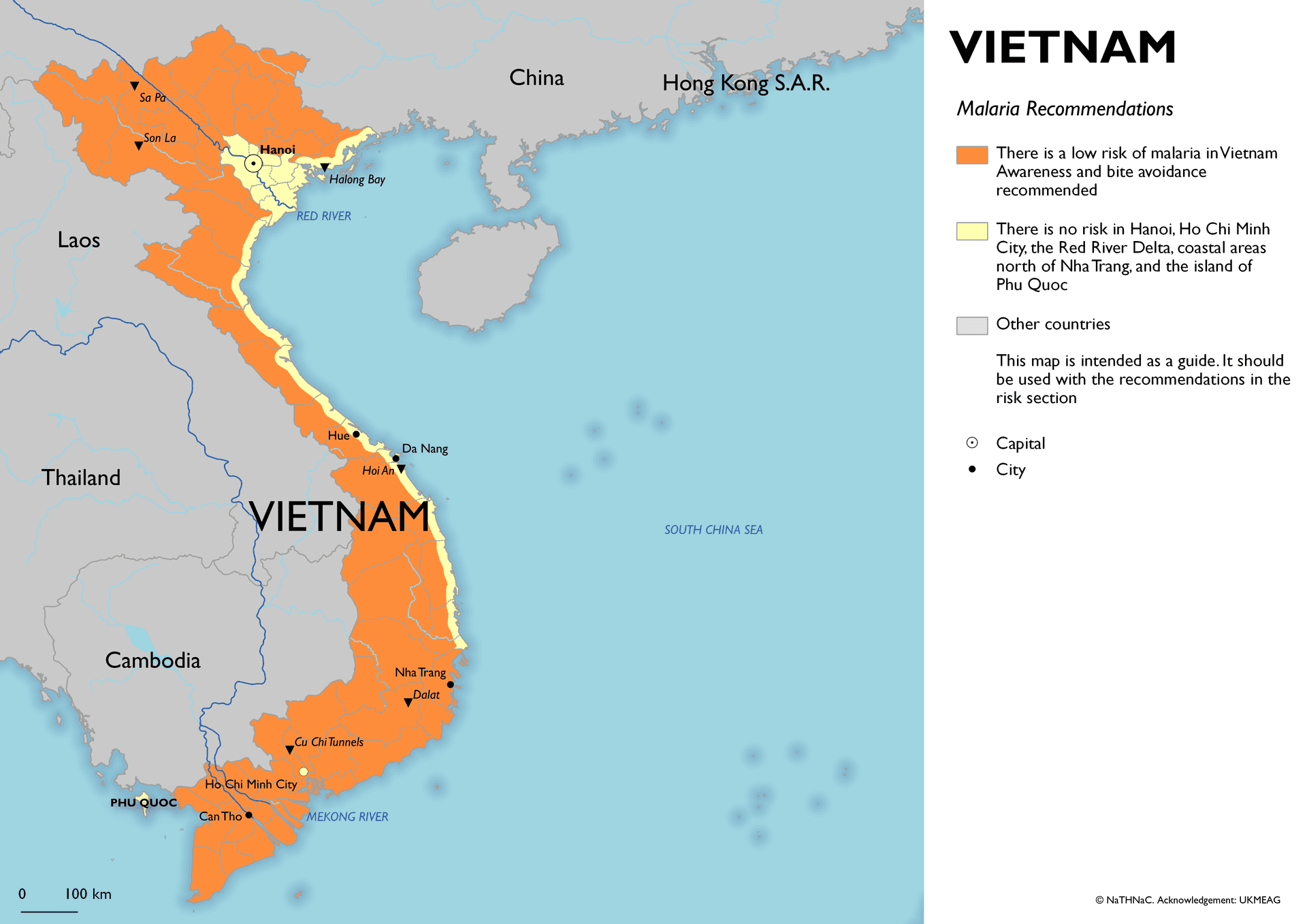 Malaria risk map for Vietnam