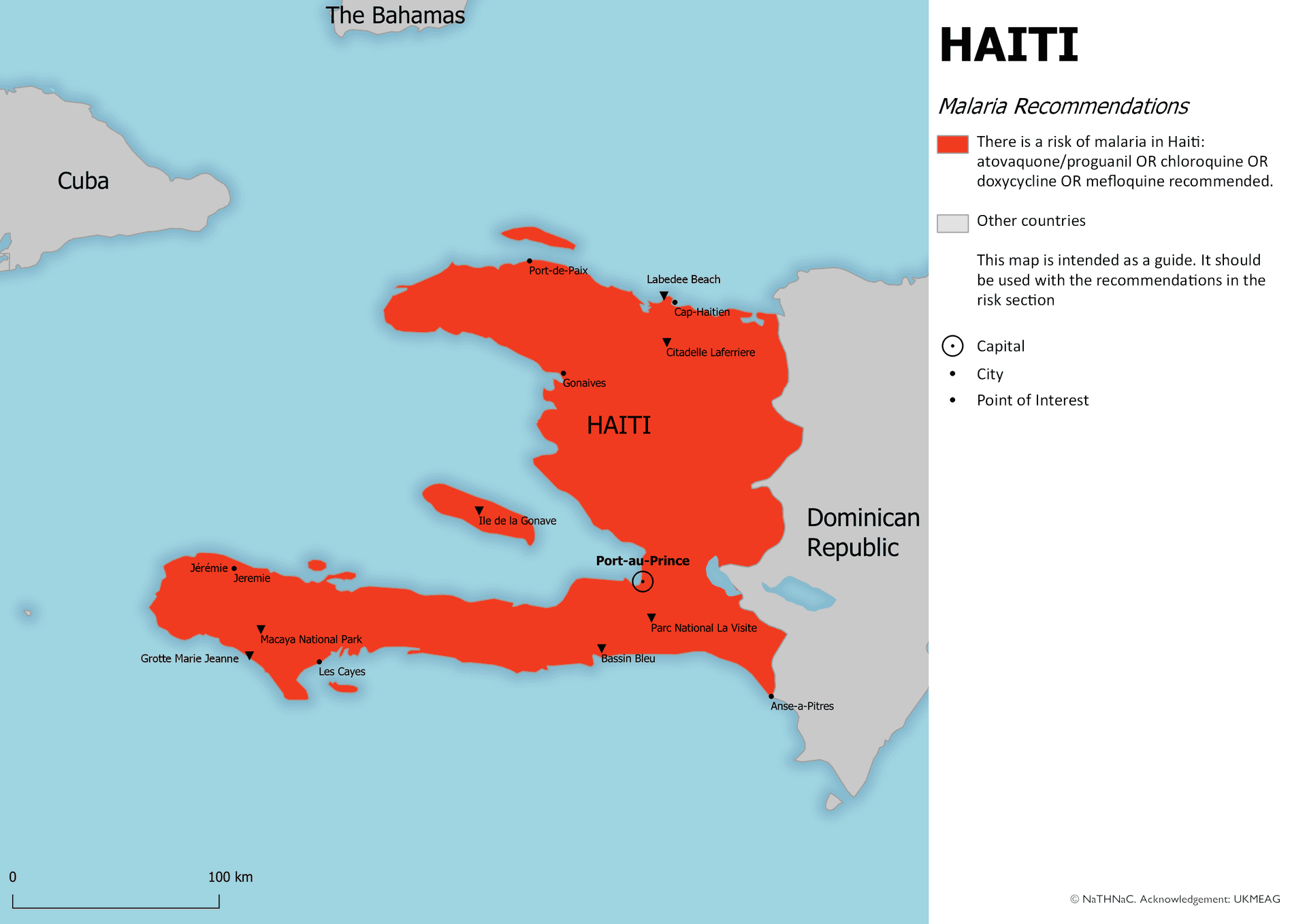 Malaria risk map for Haiti