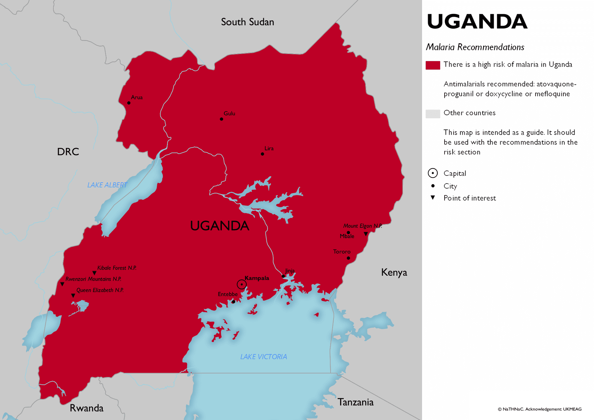Malaria risk map for Uganda