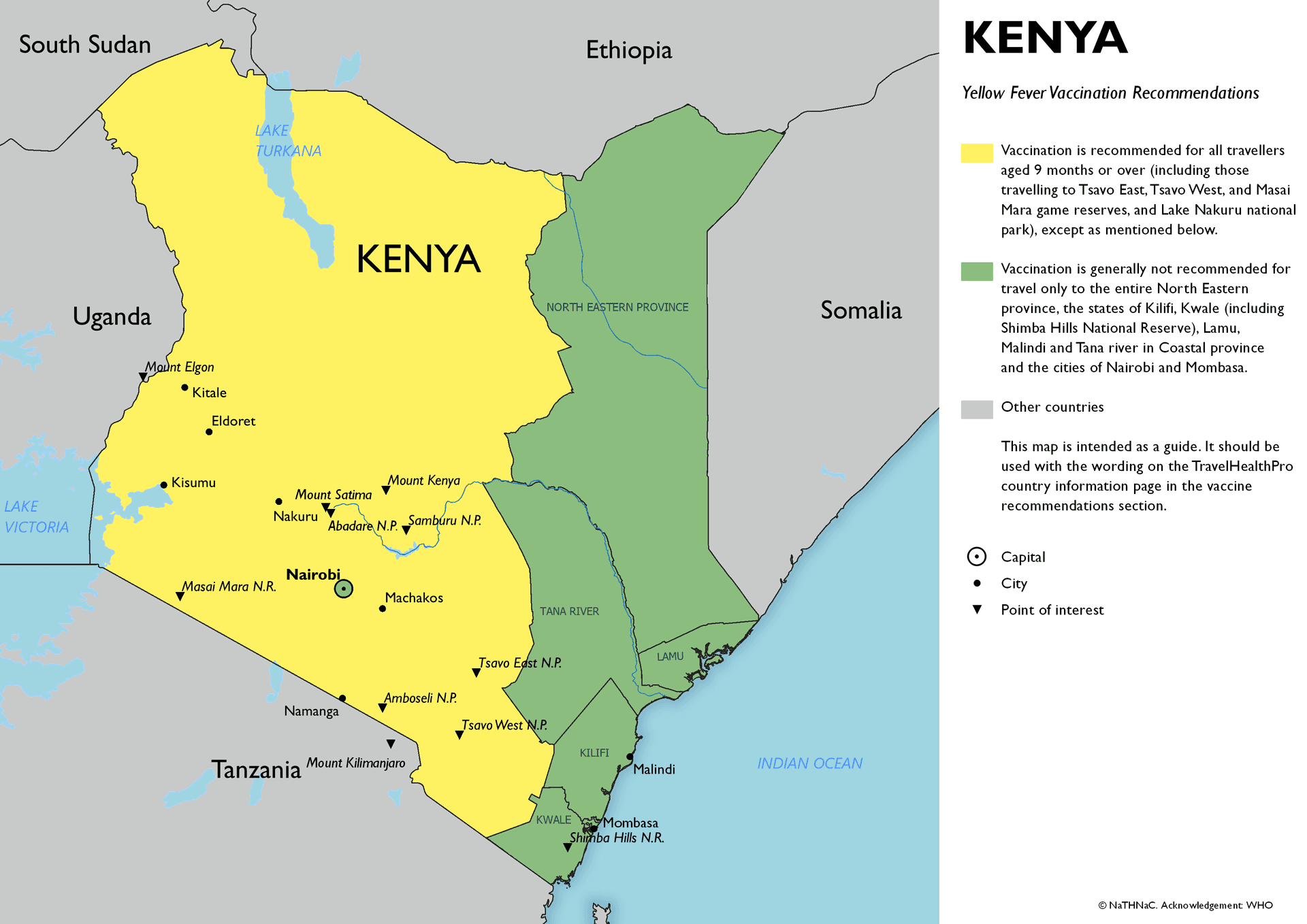 Yellow Fever risk map for Kenya