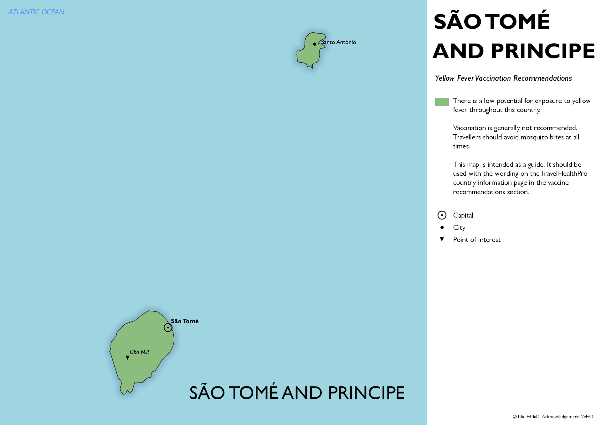 Yellow Fever risk map for Sao Tome and Principe